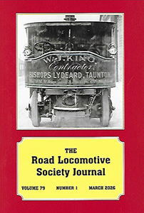 Image of the front cover of the Road Locomotive Society Journal Volume 79 Number 1 the Illustration shows a front on view of Garrett 4 wheel under-type 6 ton wagon No. 34242, Reg. No. YA 6395, supplied new to W. J. King in June 1923. By 1927 it was with Whitton & Sons of Cullompton, Devon and then by 1929 was with Herbert Gooding, Suffolk? At a later date unrecorded it went to Malcolm Bloomfield of Debenham, Suffolk.
